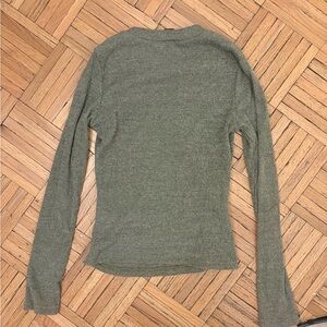 Olive Green Women's Long Sleeve Top